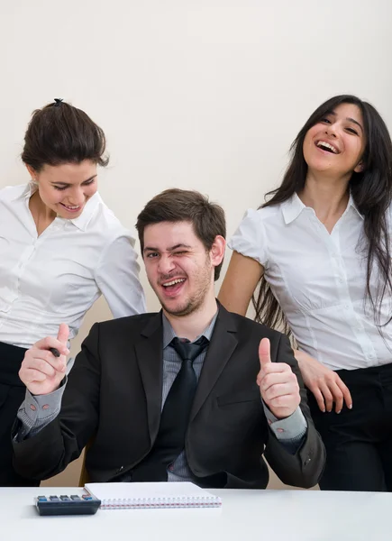 stock image Young group of business working at the office