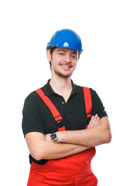 Portrait of a happy construction worker — Stock Photo, Image