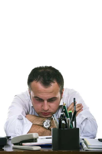 Stressed & frustrated businessman — Stock Photo, Image