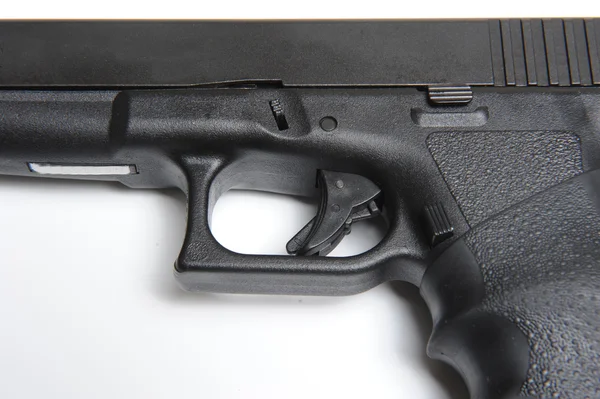 Fechar imagem de 9mm pistola — Fotografia de Stock