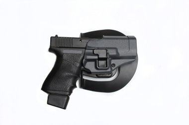 9mm pistol holstered clipart