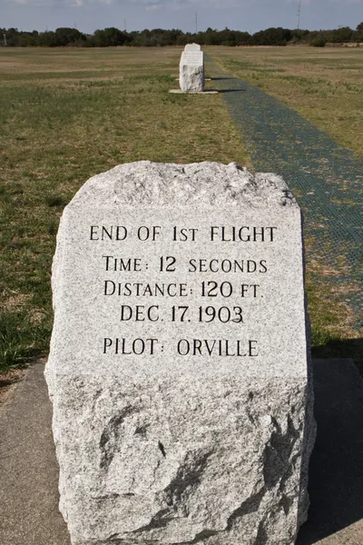 Marcatori al Wright Brothers National Monument Foto Stock