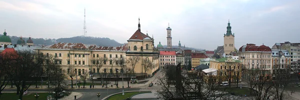 Lviv - şehir merkezi Panoraması — Stok fotoğraf