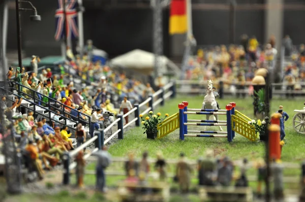 Show jumping in miniature — Stock Photo, Image