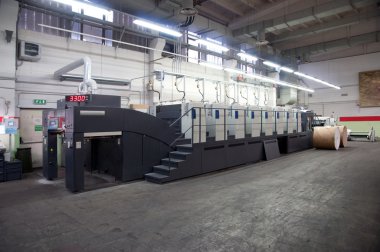 Press printing - Offset machine clipart
