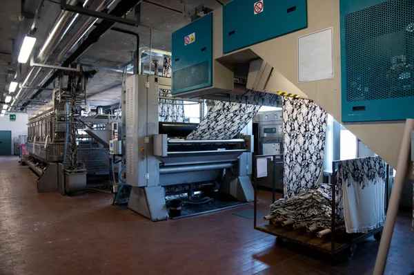 Industria: stabilimento per la stampa tessile — Foto Stock