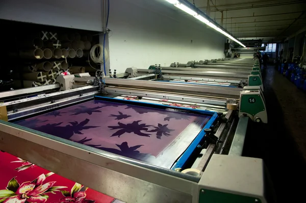Industry: plant for textile printing — Stock Photo, Image