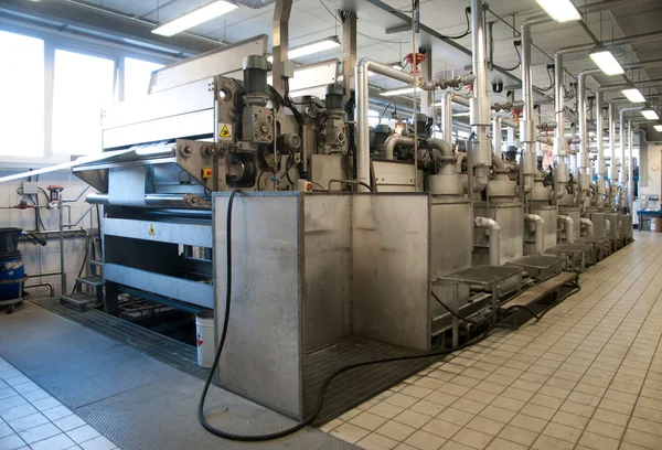 Industria: planta de impresión textil — Foto de Stock