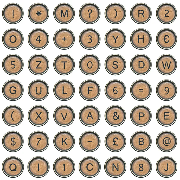 Lettertype dat bestaat uit sleutels van een typemachine — Stockfoto