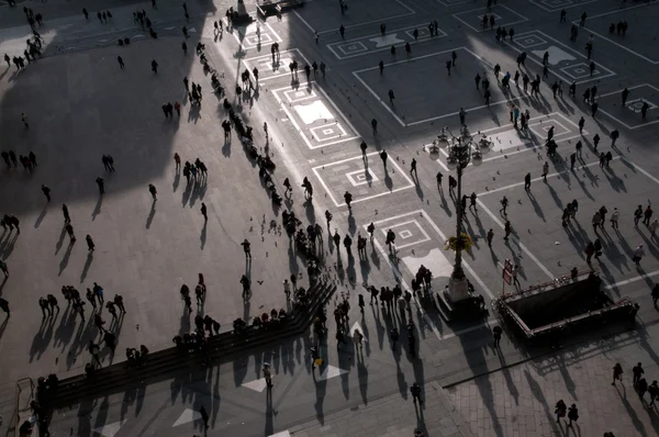 Aerial view of Piazza del Duomo - Milan — Zdjęcie stockowe