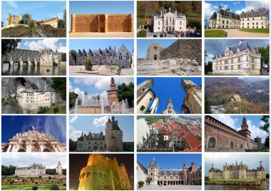 Photo collage - Castles in Europe clipart