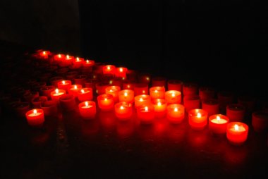 Candles in a church clipart