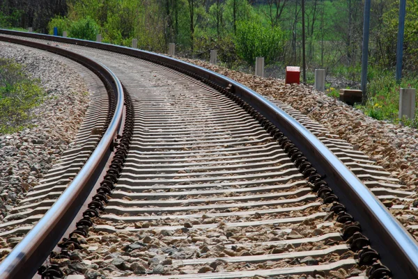 Железнодорожные - железнодорожные пути — стоковое фото
