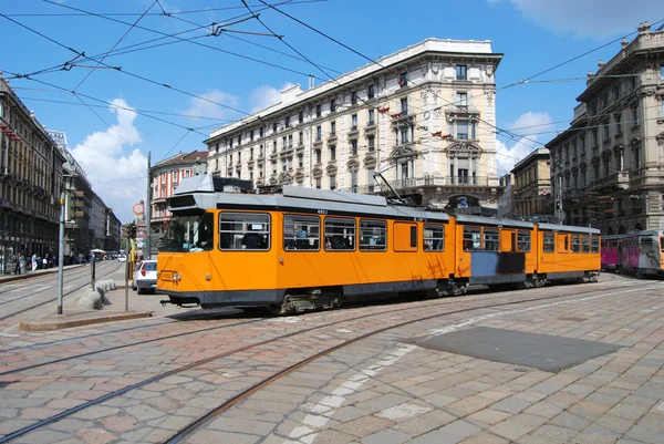 Tranvía (tranvía) en Milán — Foto de Stock