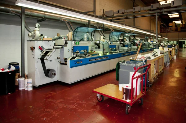 Impressão industrial: impressão Flexo press — Fotografia de Stock