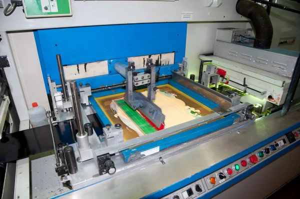 산업 printshop: Flexo 인쇄를 누릅니다 — 스톡 사진
