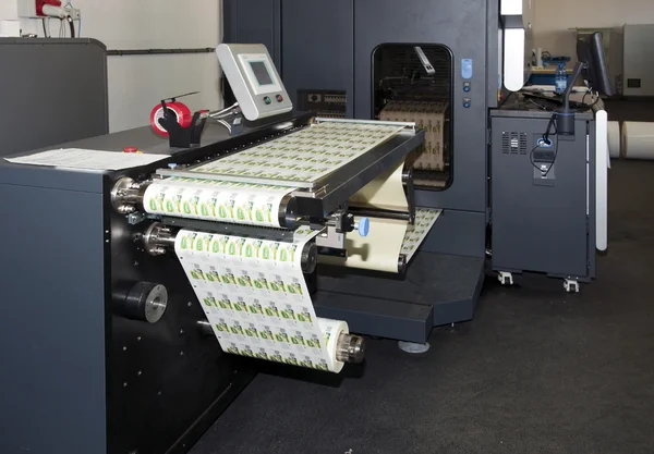 Impressão de imprensa - Impressora digital para etiquetas — Fotografia de Stock