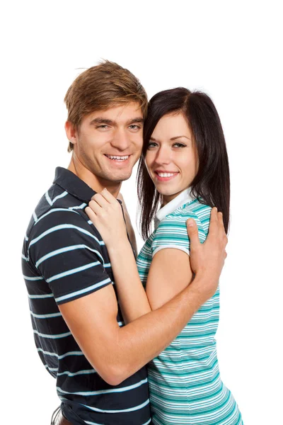 Young happy couple love smiling — Stock Photo, Image