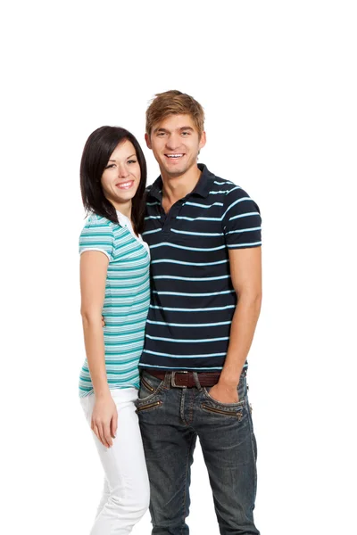 Joven feliz pareja amor sonriendo —  Fotos de Stock