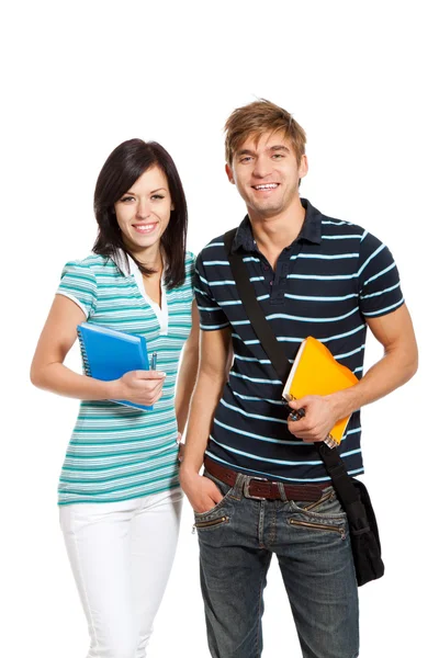 Молоді щасливі студенти пара — стокове фото