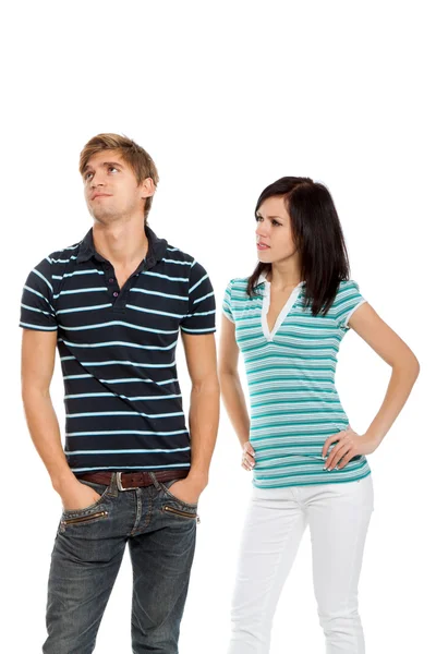 Konflikt zwischen jungen Paaren — Stockfoto