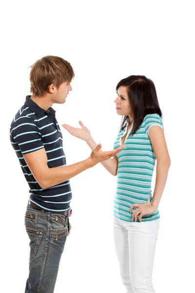 Konflikt zwischen jungen Paaren — Stockfoto