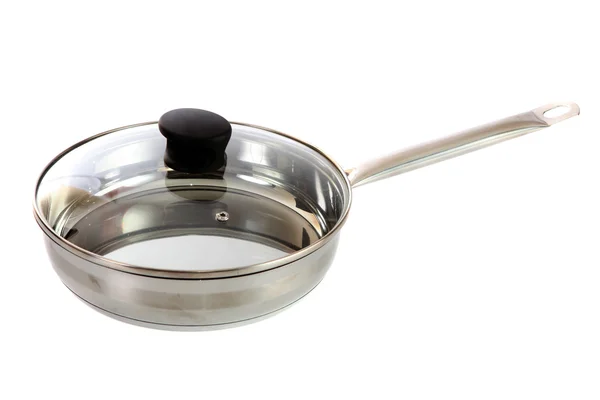 stock image Steel frying pan , isolated.