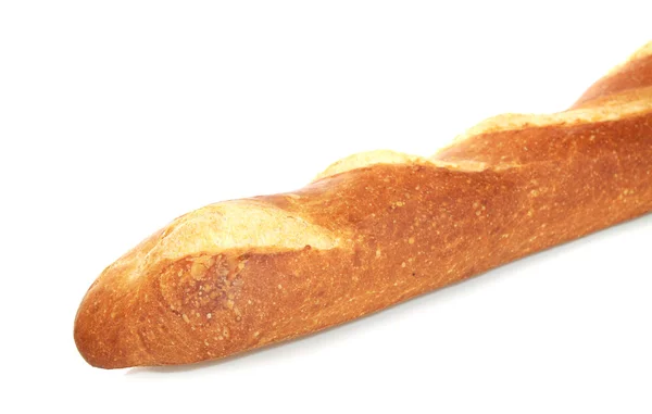 Biały chleb, na białym tle. — Zdjęcie stockowe
