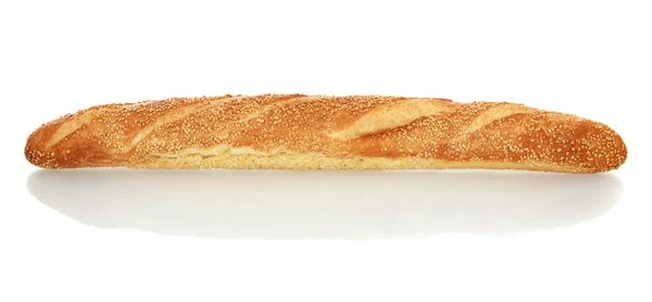 Biały chleb, na białym tle. — Zdjęcie stockowe