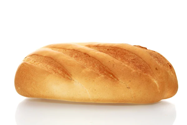 Bílý chléb, izolované. — Stock fotografie