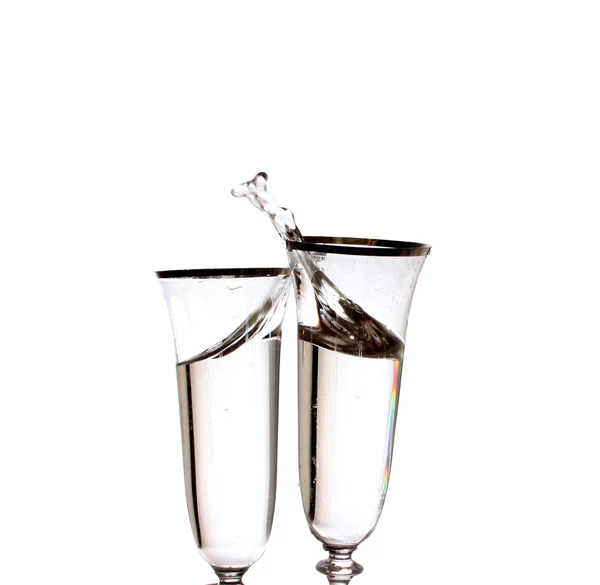 Champanhe em uns copos — Fotografia de Stock