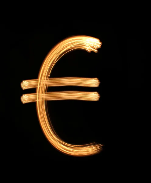 Zářil euro. — Stock fotografie