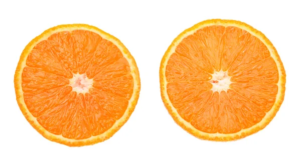 Orange halves,isolated. — Stock Photo, Image