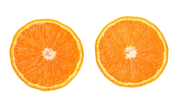 Orange halves, isolated. — Stock Photo, Image