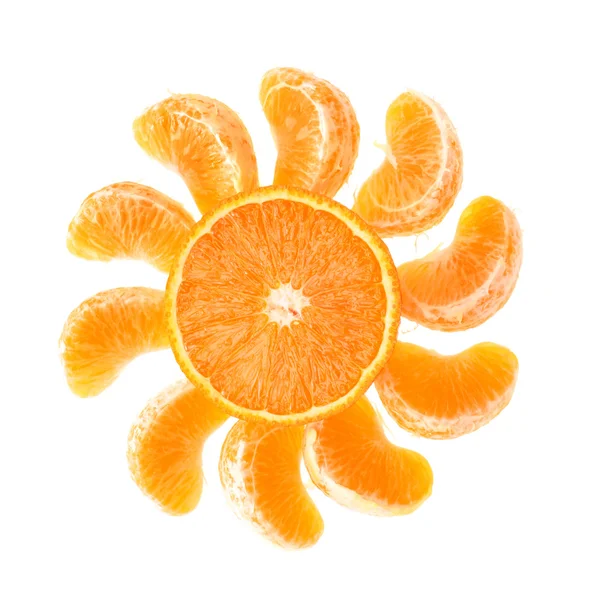 Sol de una naranja, aislado . — Foto de Stock