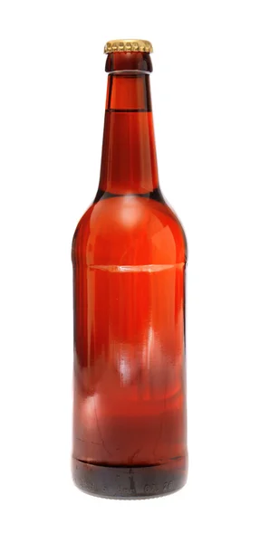 Flaska öl, isolerade. — Stockfoto