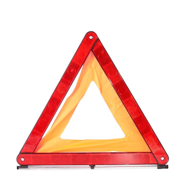 stock image Traffic sign cautiously, isolated.