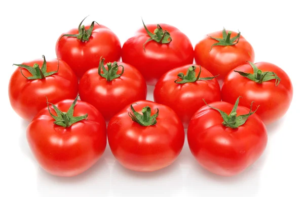 Rode tomaten, geïsoleerd. — Stockfoto