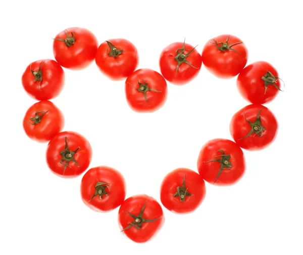 stock image Heart from tomatoes.