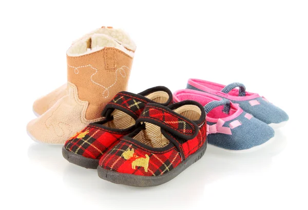 Set children's footwear, isolated. — Stock Photo, Image