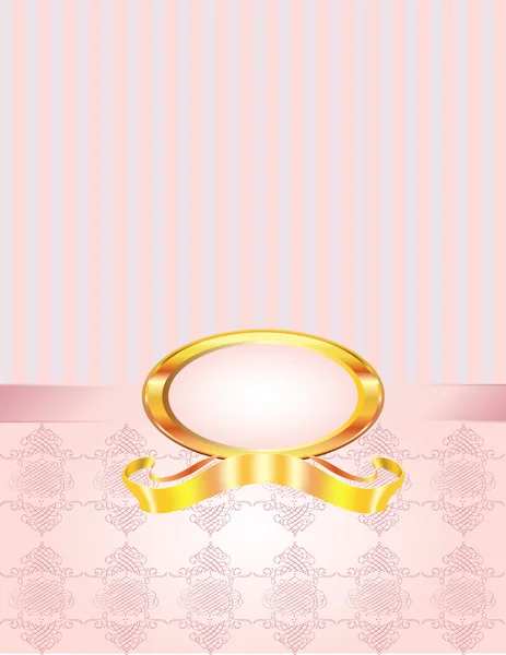 Perle Rose avec Pinstripe et Damas — Image vectorielle