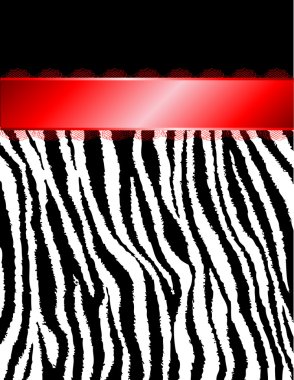 Zebra Stripes & Red Ribbon clipart
