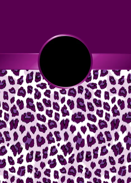 Lila Leopardenmuster mit Schleife und Rosette — Stockvektor