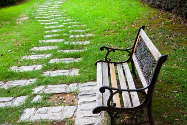 The alley of a garden outdoor.