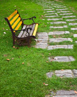 The alley of a garden outdoor.