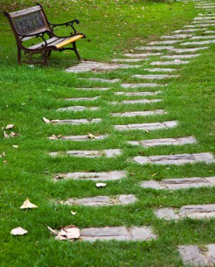 The alley of a garden outdoor.