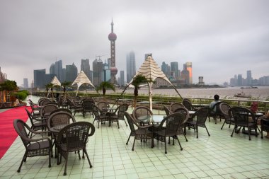 bir kafede tablo Çin shanghai.