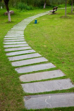 The alley of a garden outdoor.