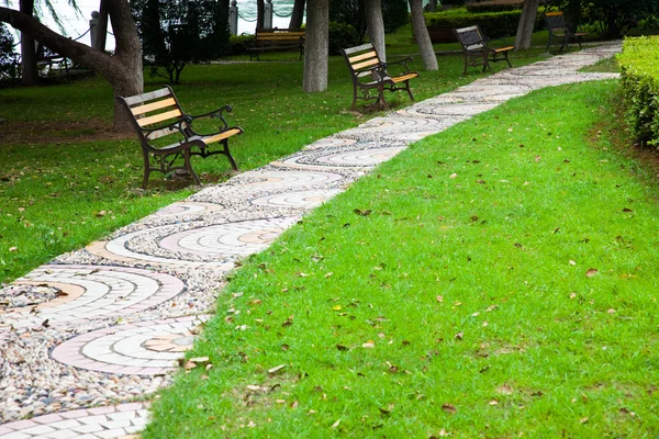 El callejón de un jardín exterior . —  Fotos de Stock