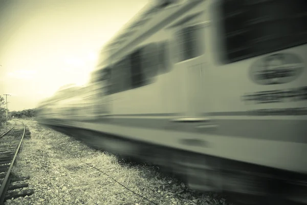 Desfocagem do movimento do comboio — Fotografia de Stock